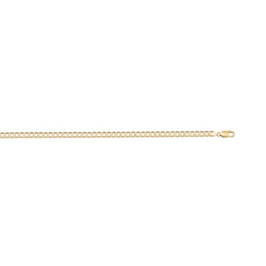 250174 7" 10K Yellow Gold Solid Open Link Chain