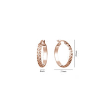 Load image into Gallery viewer, 231954  10K Rose Gold Diamond Cut 18MM Hoops
