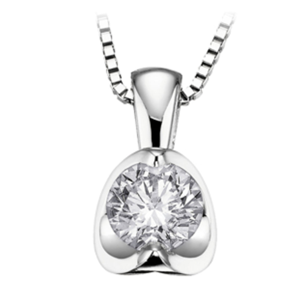 P2318W20 OUT OF STOCK, PLEASE ALLOW 3-4 WEEKS FOR DELIVERY 14KT White Gold .21CT TW Canadian Diamond Pendant