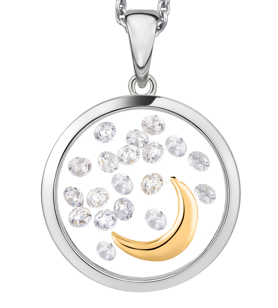 331045 ASTRA Sterling Silver Moon Pendant 16mm  *40% OFF FINAL SALE*