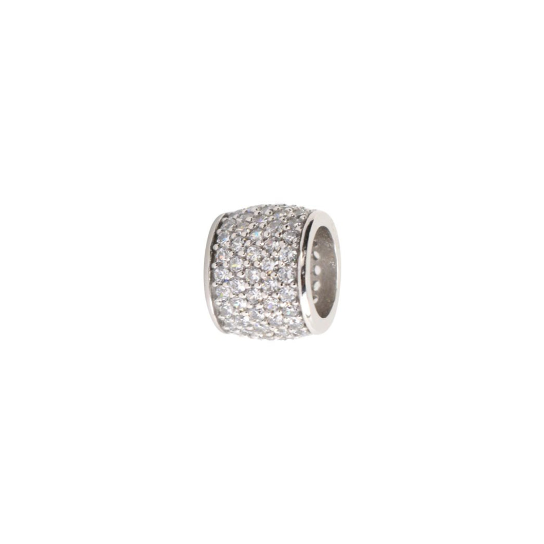 240346 10K White Gold & Cubic Zirconia Slider Charm