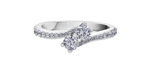080134 OUT OF STOCK PLEASE ALLOW 3-4 WEEKS FOR DELIVERY 14K White Gold .50CT TW Diamond Perfect Together Ring