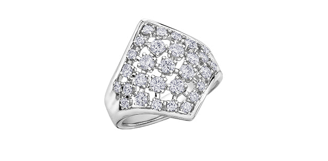 020108 10KT White Gold 1.00CT TW Diamond Ring