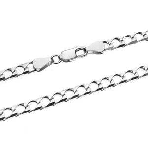 320751 24" 3.8mm wide Sterling Silver Square Curb Chain