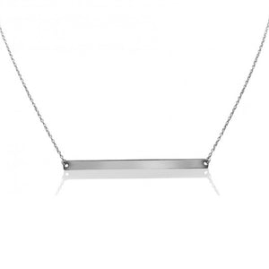 240366 10K White Gold 16" Bar Pendant *50% OFF FINAL SALE*