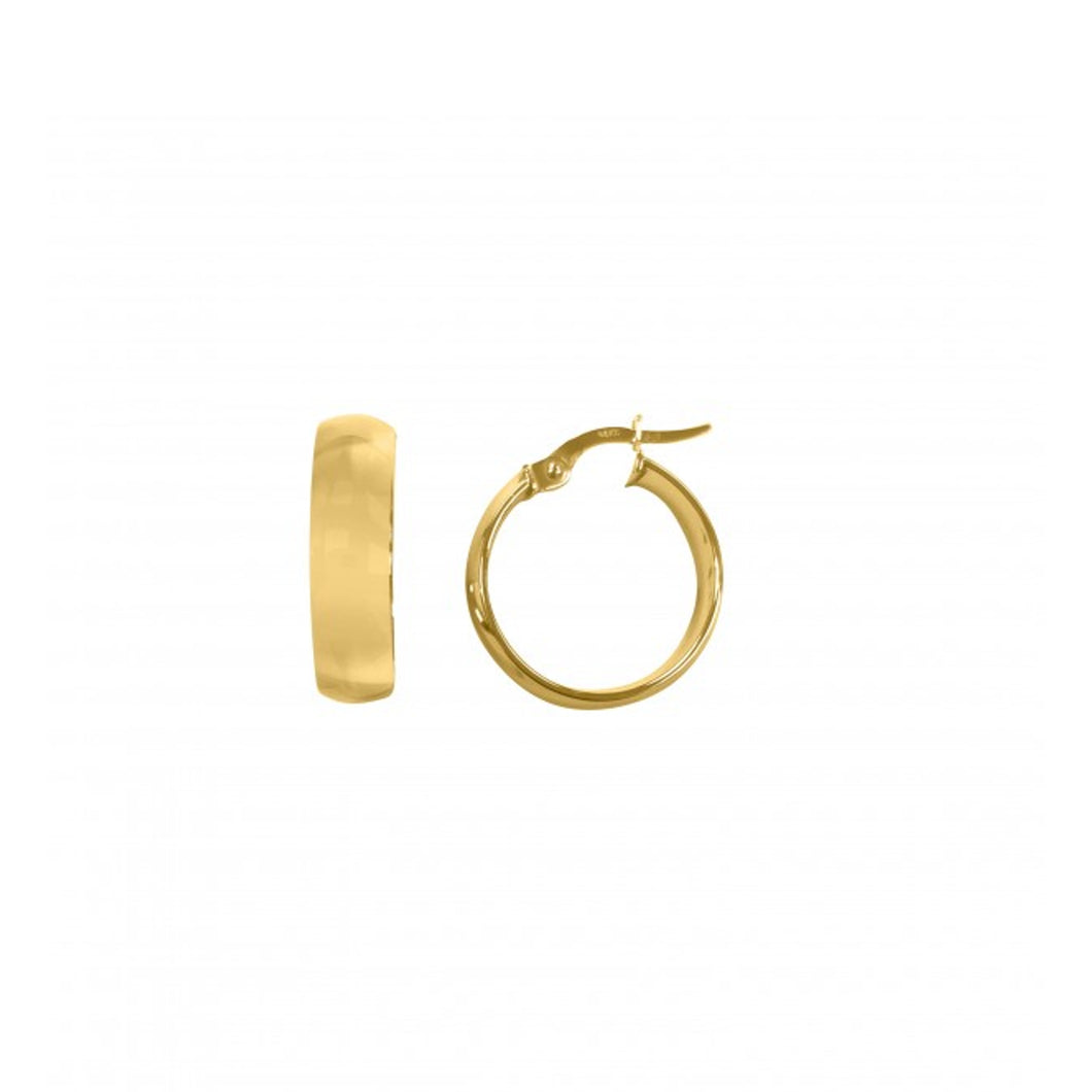 231970 14K Yellow Gold Plain Hoop Earrings