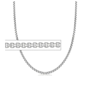 320402 22" 1.2mm wide Sterling Silver Box Chain