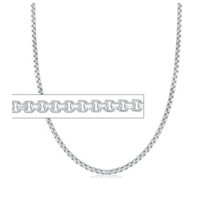 320395 22" 1.0mm wide Sterling Silver Box Chain