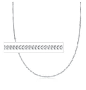 260651 22" 2.0mm wide 10K White Gold Curb Chain