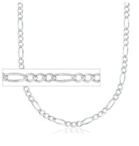320575 22" 1.7mm wide Sterling Silver Figaro Chain