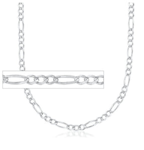320778 22" Sterling Silver Figaro Chain