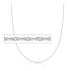 320487 20" 2.4mm wide Sterling Silver Singapore Chain