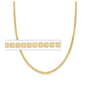260409 20" 1.0mm wide 10K Yellow Gold Box Link Chain