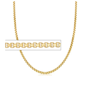 260410 22" 1.0mm wide 10K Yellow Gold Box Link Chain