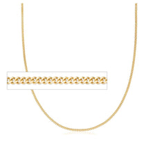 Load image into Gallery viewer, 260474 18&quot; 1.0mm wide 10K Yellow Gold Curb Chain

