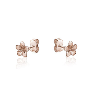 231735 10K Rose Gold Flower Stud Earrings