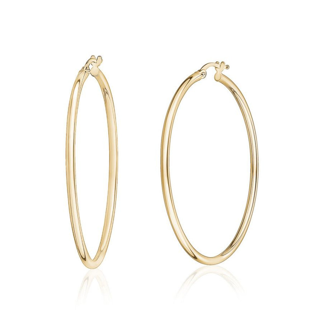 231920 10K Yellow Gold 43MM Hoop Earrings