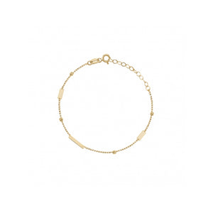 250069 7.25" 10K Yellow Gold Flat Bar Bracelet