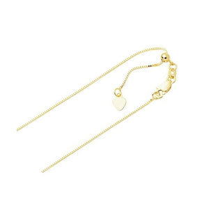 260346 22"10K Yellow Gold Adjustable Box Chain