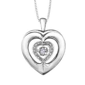 302840 OUT OF STOCK, PLEASE ALLOW 3-4 WEEKS FOR DELIVERY  Sterling Silver .03CT TW Dancing Diamond Pendant