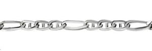 310024 7" 1.7mm wide Sterling Silver Figarucci Chain Bracelet
