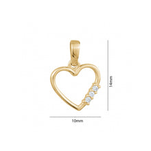 Load image into Gallery viewer, 240504 10k Yellow Gold CZ Heart Charm
